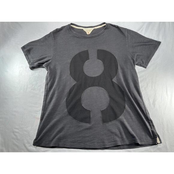 Rag & Bone Men's Medium Black Embroidered Graphic T-Shirt - Picture 1 of 6